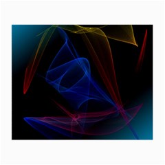 Lines Rays Background Light Pattern Small Glasses Cloth (2-side) by Nexatart