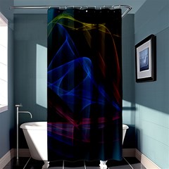 Lines Rays Background Light Pattern Shower Curtain 36  X 72  (stall)  by Nexatart