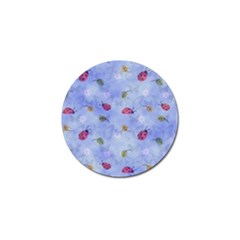 Ladybug Blue Nature Golf Ball Marker (4 Pack) by Nexatart