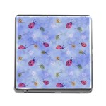 Ladybug Blue Nature Memory Card Reader (Square) Front