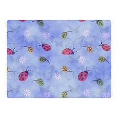 Ladybug Blue Nature Double Sided Flano Blanket (mini)  by Nexatart