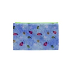 Ladybug Blue Nature Cosmetic Bag (xs) by Nexatart