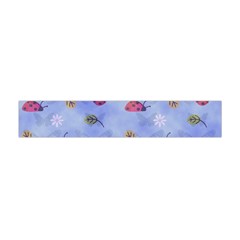 Ladybug Blue Nature Flano Scarf (mini) by Nexatart