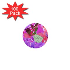 Abstract Flowers Digital Art 1  Mini Magnets (100 Pack) 