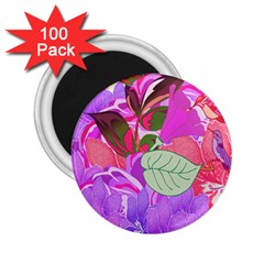 Abstract Flowers Digital Art 2 25  Magnets (100 Pack) 