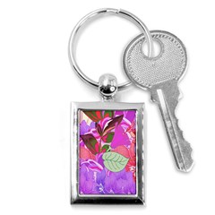 Abstract Flowers Digital Art Key Chains (rectangle)  by Nexatart