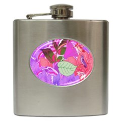 Abstract Flowers Digital Art Hip Flask (6 Oz) by Nexatart