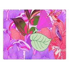 Abstract Flowers Digital Art Double Sided Flano Blanket (large)  by Nexatart