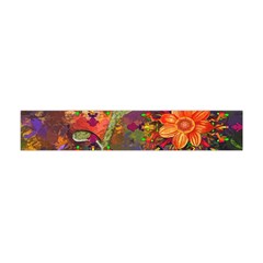 Abstract Flowers Floral Decorative Flano Scarf (mini) by Nexatart