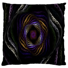 Abstract Fractal Art Large Flano Cushion Case (one Side) by Nexatart