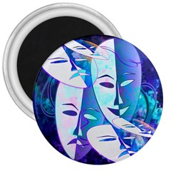 Abstract Mask Artwork Digital Art 3  Magnets by Nexatart