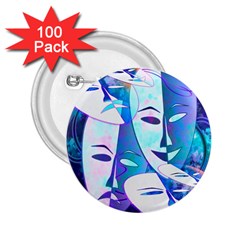 Abstract Mask Artwork Digital Art 2 25  Buttons (100 Pack)  by Nexatart