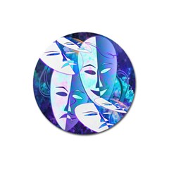 Abstract Mask Artwork Digital Art Magnet 3  (round) by Nexatart