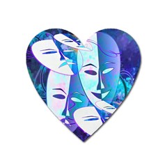 Abstract Mask Artwork Digital Art Heart Magnet by Nexatart