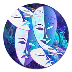 Abstract Mask Artwork Digital Art Magnet 5  (round) by Nexatart