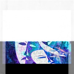 Abstract Mask Artwork Digital Art Rectangular Jigsaw Puzzl by Nexatart