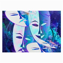 Abstract Mask Artwork Digital Art Large Glasses Cloth (2-side) by Nexatart