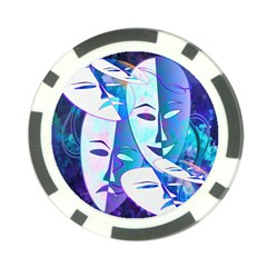 Abstract Mask Artwork Digital Art Poker Chip Card Guard by Nexatart