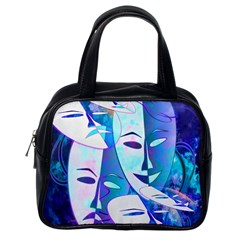 Abstract Mask Artwork Digital Art Classic Handbags (one Side) by Nexatart