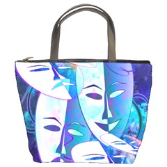 Abstract Mask Artwork Digital Art Bucket Bags by Nexatart