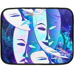 Abstract Mask Artwork Digital Art Fleece Blanket (mini) by Nexatart