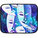 Abstract Mask Artwork Digital Art Fleece Blanket (Mini) 35 x27  Blanket