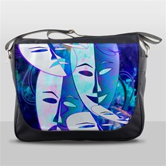 Abstract Mask Artwork Digital Art Messenger Bags by Nexatart