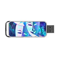 Abstract Mask Artwork Digital Art Portable Usb Flash (one Side) by Nexatart