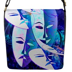 Abstract Mask Artwork Digital Art Flap Messenger Bag (s) by Nexatart