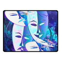 Abstract Mask Artwork Digital Art Double Sided Fleece Blanket (small)  by Nexatart