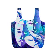 Abstract Mask Artwork Digital Art Full Print Recycle Bags (s)  by Nexatart