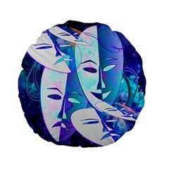 Abstract Mask Artwork Digital Art Standard 15  Premium Flano Round Cushions by Nexatart