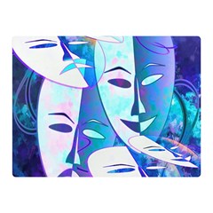 Abstract Mask Artwork Digital Art Double Sided Flano Blanket (mini)  by Nexatart