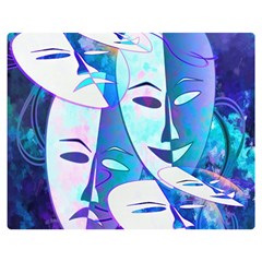 Abstract Mask Artwork Digital Art Double Sided Flano Blanket (medium)  by Nexatart