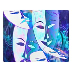 Abstract Mask Artwork Digital Art Double Sided Flano Blanket (large)  by Nexatart