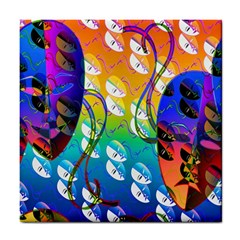 Abstract Mask Artwork Digital Art Tile Coasters by Nexatart