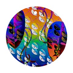 Abstract Mask Artwork Digital Art Ornament (Round)