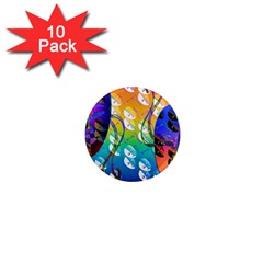 Abstract Mask Artwork Digital Art 1  Mini Magnet (10 pack) 