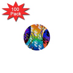 Abstract Mask Artwork Digital Art 1  Mini Buttons (100 Pack)  by Nexatart