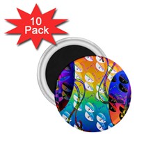 Abstract Mask Artwork Digital Art 1.75  Magnets (10 pack) 