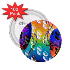 Abstract Mask Artwork Digital Art 2 25  Buttons (100 Pack)  by Nexatart