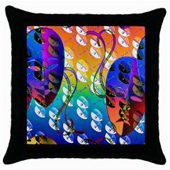 Abstract Mask Artwork Digital Art Throw Pillow Case (Black)