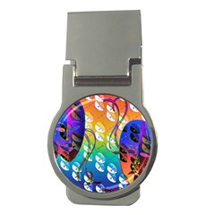 Abstract Mask Artwork Digital Art Money Clips (Round) 