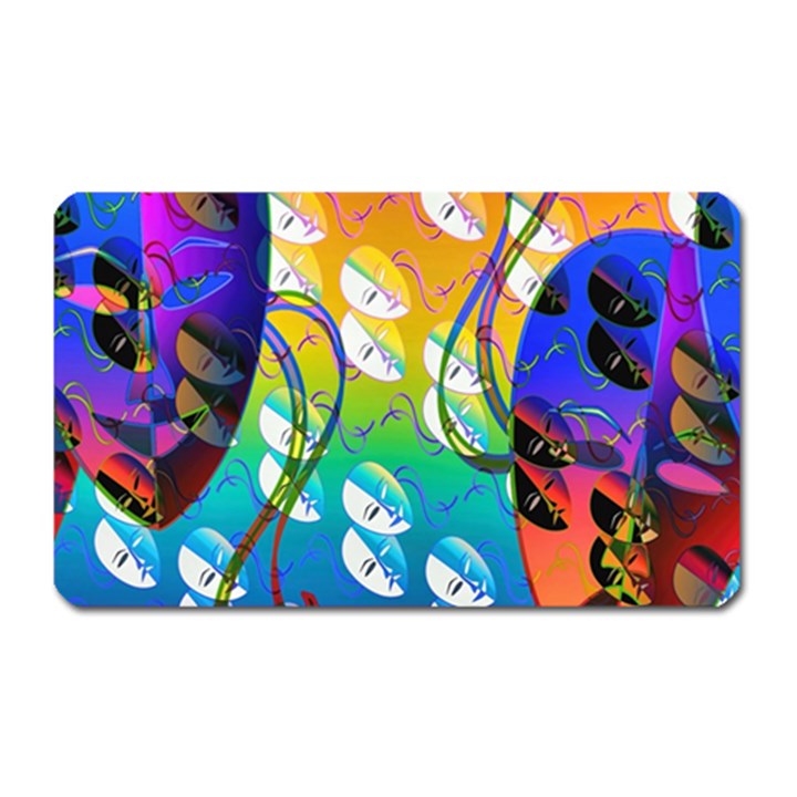 Abstract Mask Artwork Digital Art Magnet (Rectangular)