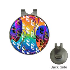 Abstract Mask Artwork Digital Art Hat Clips with Golf Markers