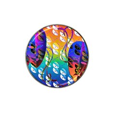 Abstract Mask Artwork Digital Art Hat Clip Ball Marker (4 Pack) by Nexatart