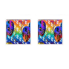 Abstract Mask Artwork Digital Art Cufflinks (Square)