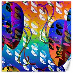 Abstract Mask Artwork Digital Art Canvas 12  x 12  