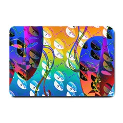 Abstract Mask Artwork Digital Art Small Doormat 