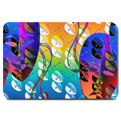 Abstract Mask Artwork Digital Art Large Doormat 